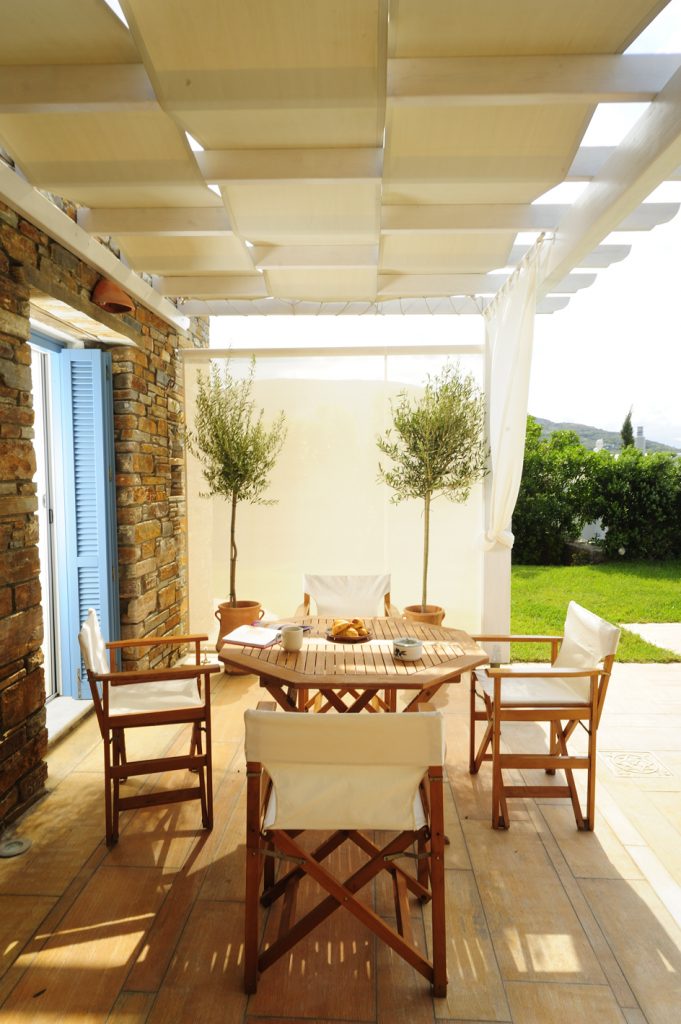 Outdoor furniture at the patio