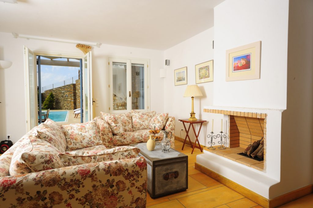 Second living room with fireplace